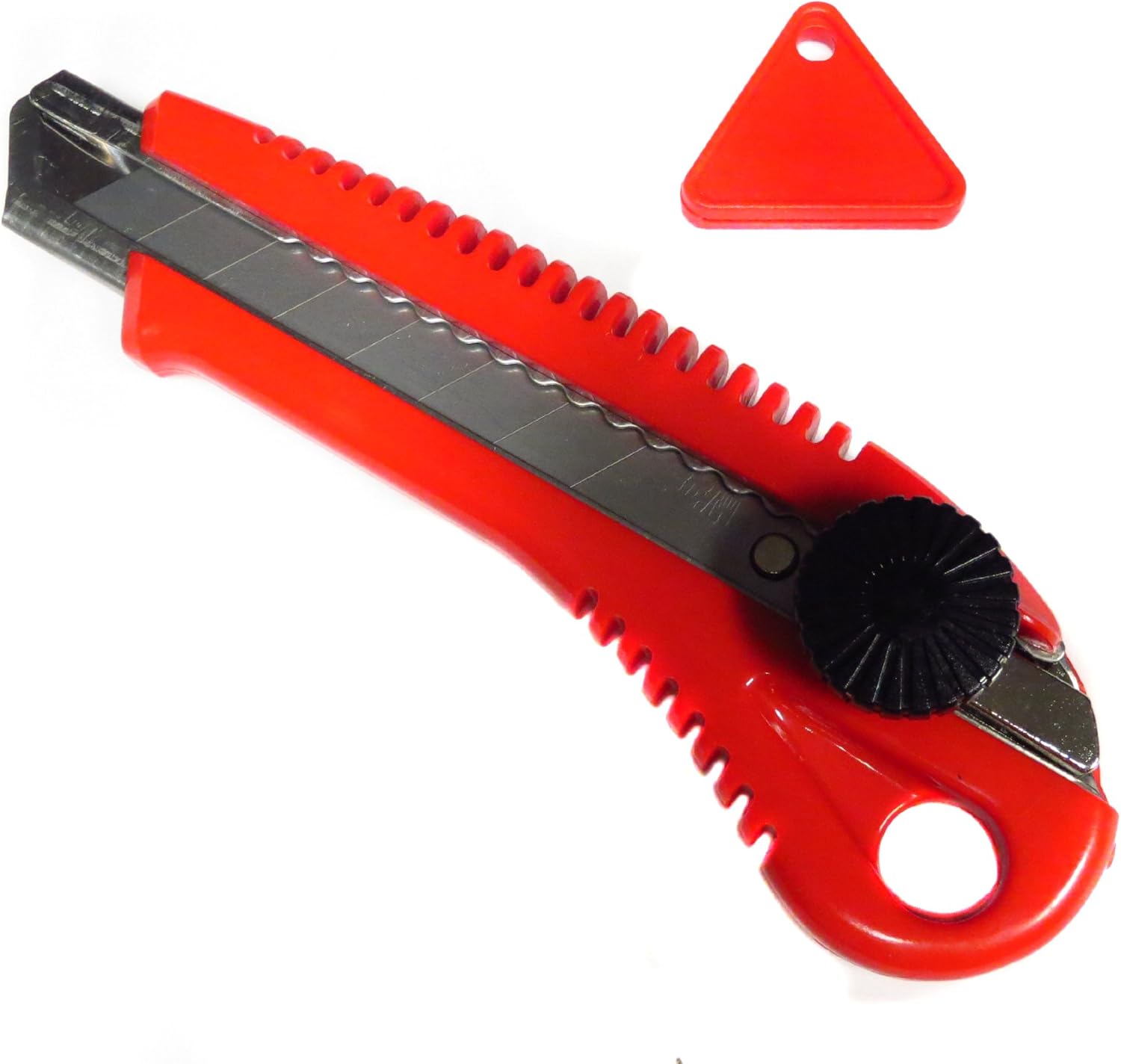 SDI-5421 Snap-off Utility Knife with 12 Set of Sk2+cr Blades, 18mm Heavy Duty Cutter