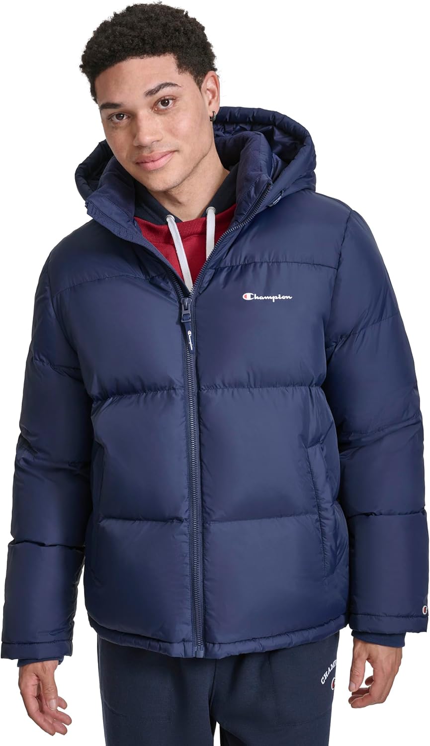 Champion Men's Heavy Weight Puffer With Adjustable Hood