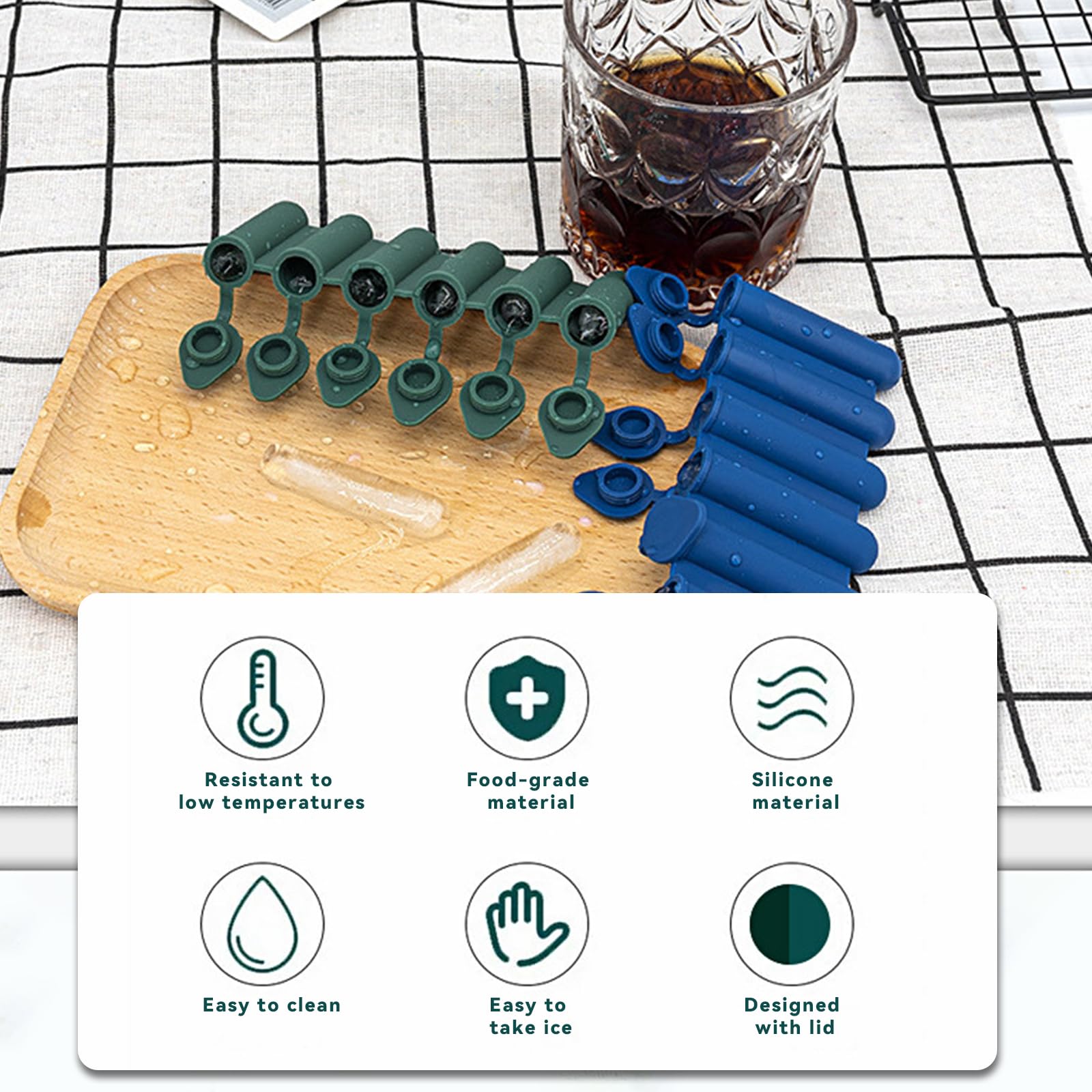 3Pcs Reusable Silicone Ice Cube Stick Small Mouth Mini Ice Cube Stick Tray Useful Long Ice Stick Mould for Water Drinks - Image 3
