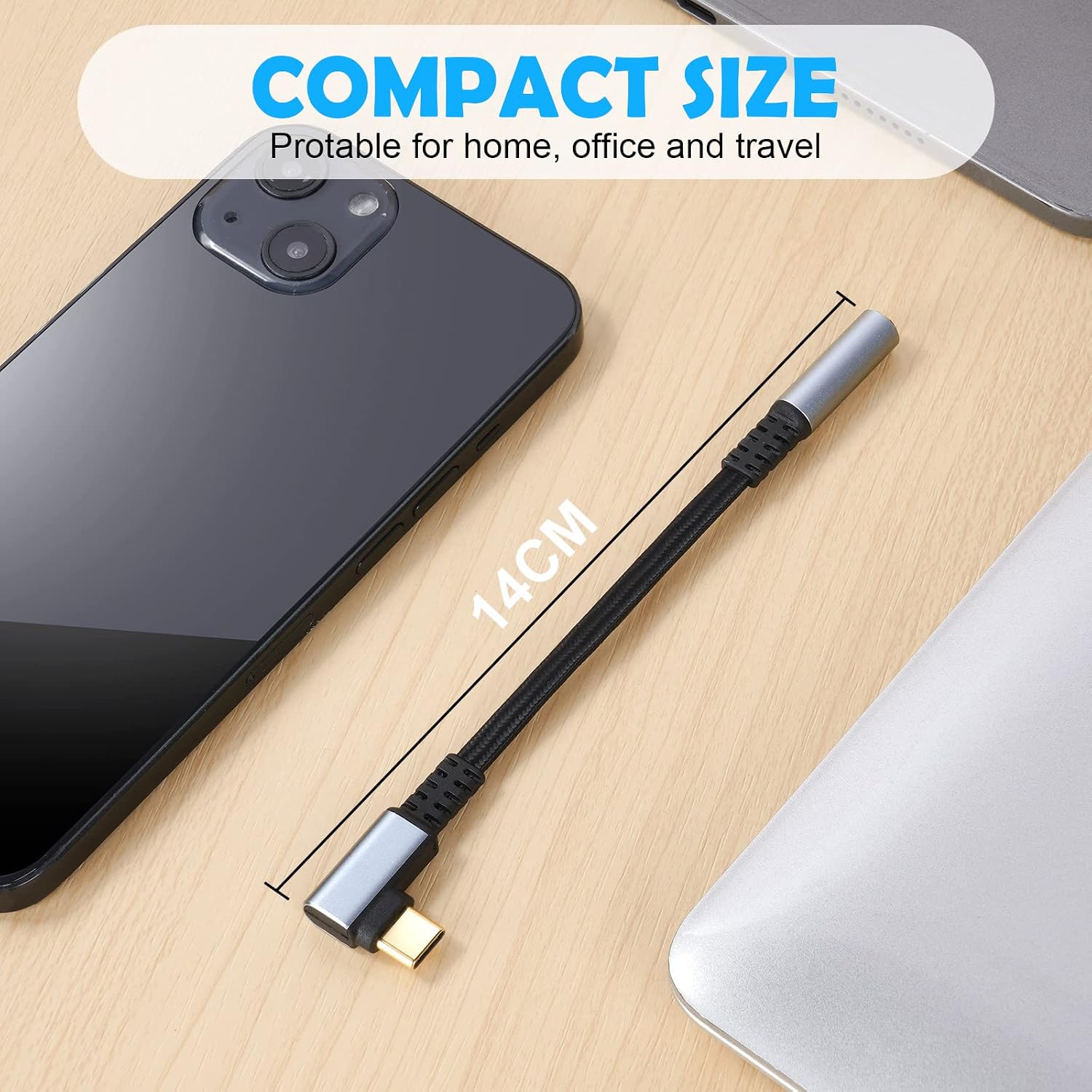 AXFEE USB C to 3.5mm Jack Compatible with Samsung Galaxy S22 S21 S20 Ultra Note 20, Huawei Mate 40/P30, Xiaomi, Type C Headphone Adapter, Aux Digital Audio Earphone Adaptor, Angled Hi-Res DAC Adaptor