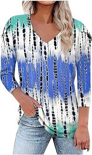 Woman Blouse Elastic Casual Vintage Retro Three Quarter Sleeve Valentine Day Tops Blended Polka Dot U Neck