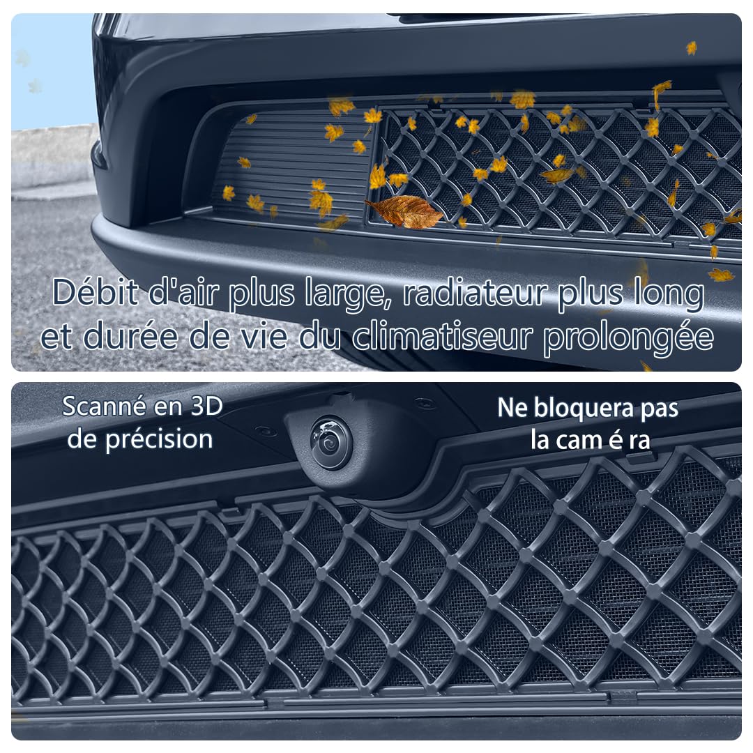 Arcoche Model Y 2025 2026 Juniper Frontgrill-Mesh, Inserts de Grille de Calandre, Couvercle de Grille D'EntréE D'Air Comme PièCe de Rechange Avec Accessoires,Not for Model Y Standard