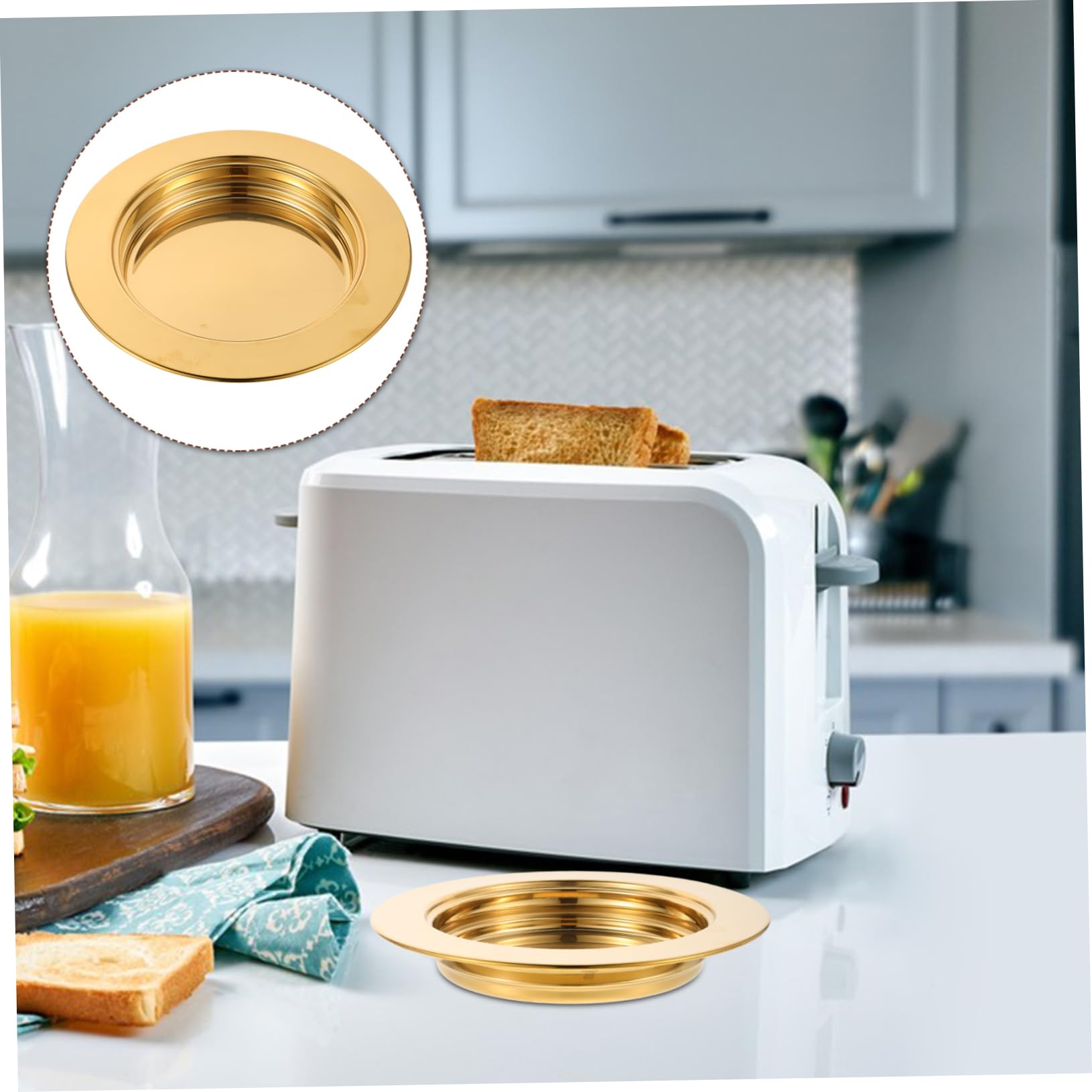 Cabilock Bandeja De Comunión Metálica Dorada Plato Portátil para Comunión De Acero Inoxidable Bandeja Decorativa para Servicios Religiosos Interiores y Exteriores para Celebraciones Iglesia