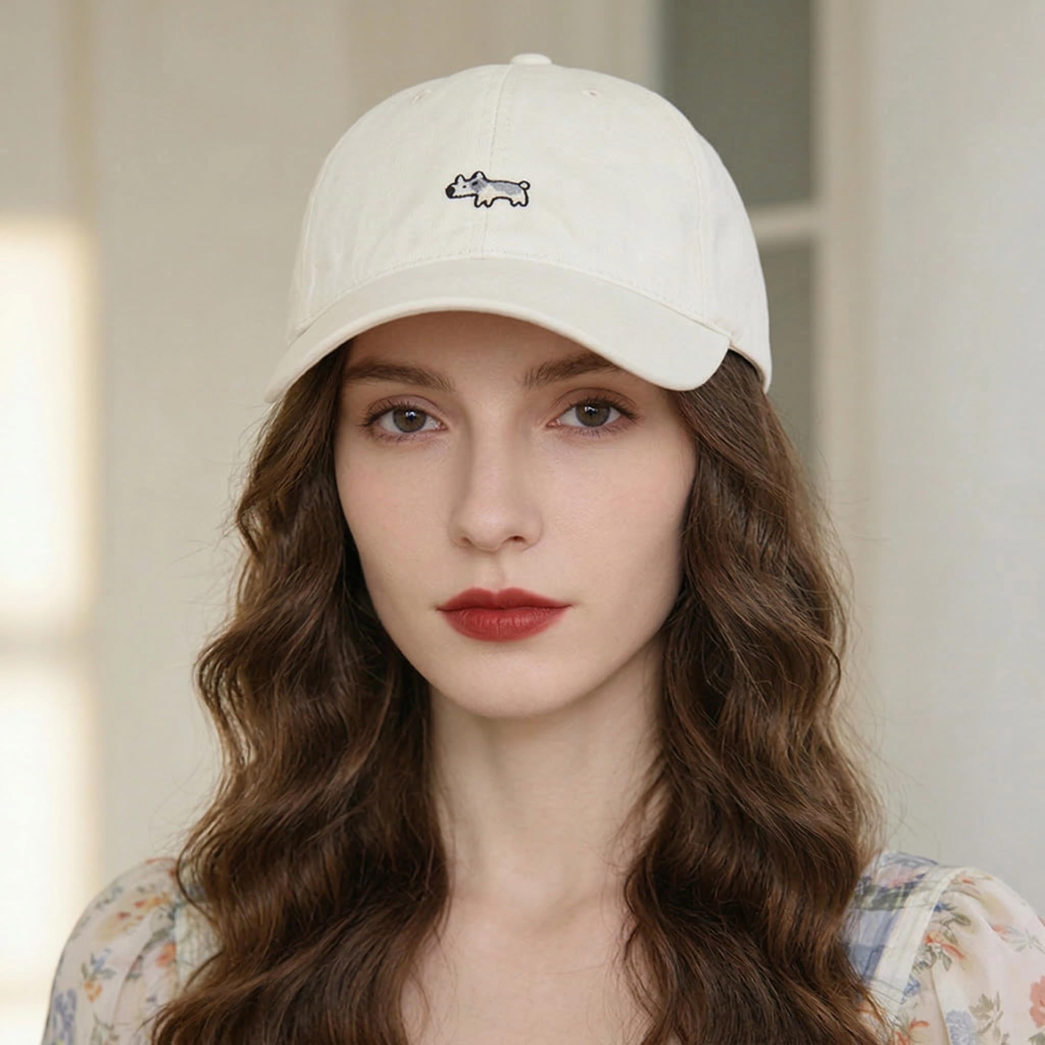 Feng Shui， Damskie czapki z daszkiem - Czapka z daszkiem dla kobiet, Daisy Regulowane damskie czapki z daszkiem dla kobiet Casual Summer Outdoor Sports Tata Czapka przeciwsłoneczna z daszkiem