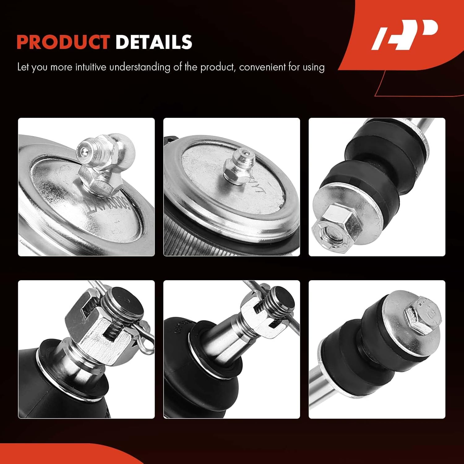 A-Premium Set of 8, Front & Rear Sway Bar Link, Upper & Lower Ball Joint, Compatible with Ford Explorer 2006-2010, Explorer Sport Trac 2007-2010, Mercury Mountaineer 2006-2010