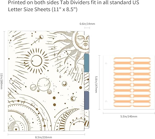 Miniatura 282 de Ospelelf Mini 3 Ring Binder, 2 Inch, Cute Pink Marble Binder for 5.5" x 8.5" with 5 Tab Dividers, File Folder Labels and Low Profile Clipboards