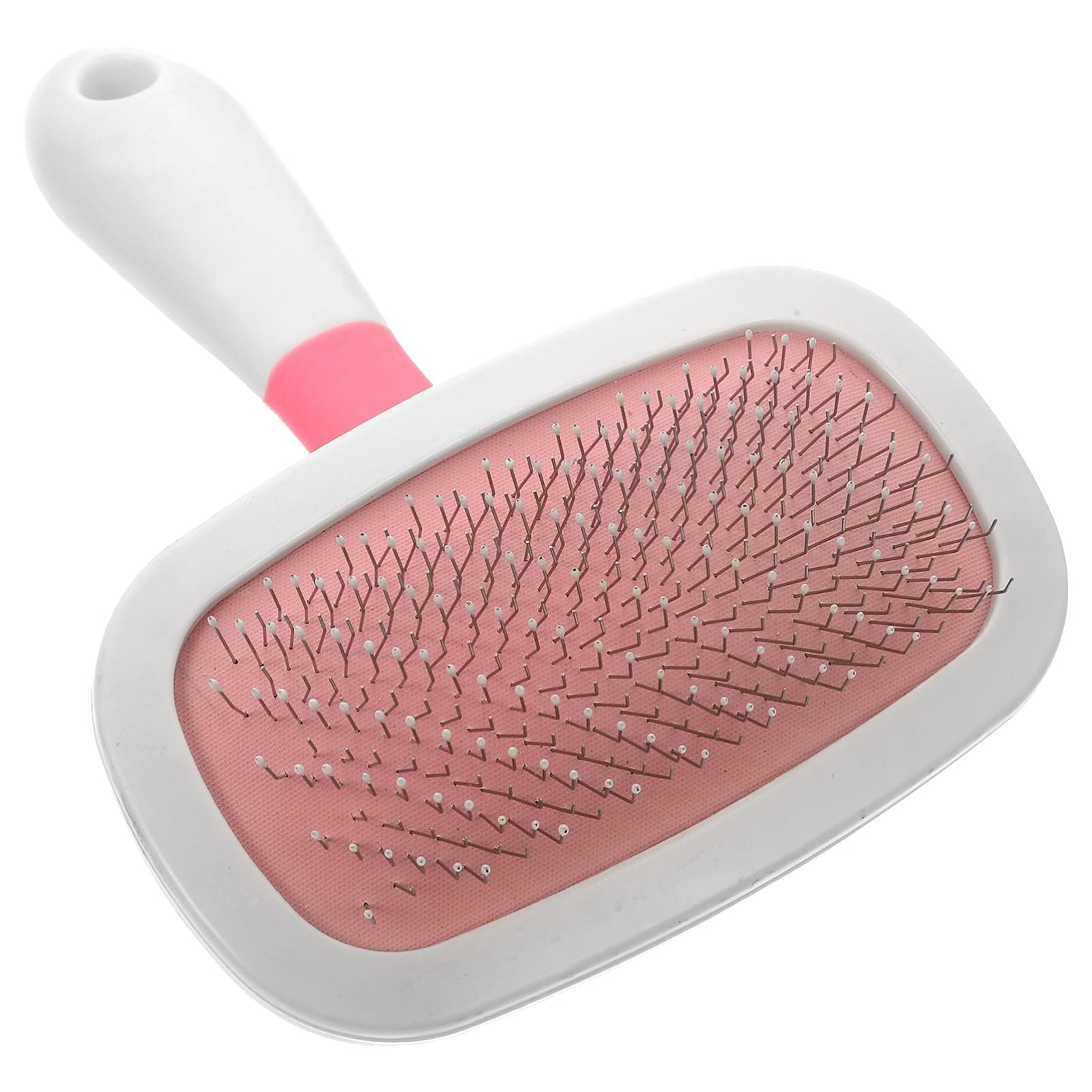 ULTECHNOVO 3piezas Cepillo De Masaje Para Mascotas Punta Protectora Herramienta De Aseo Para Perros Gatos Peine Para Eliminar Pelo Suelto Enredos Grande Color Rosa