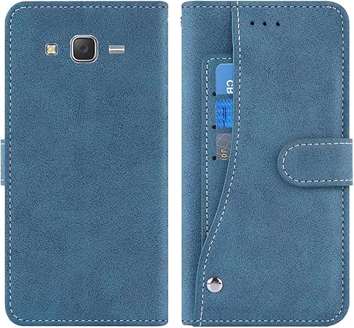 Miniatura 6 de Asuwish Funda de teléfono para Samsung Galaxy J5 2015, funda tipo cartera con tapa y protector de pantalla de vidrio templado, soporte para