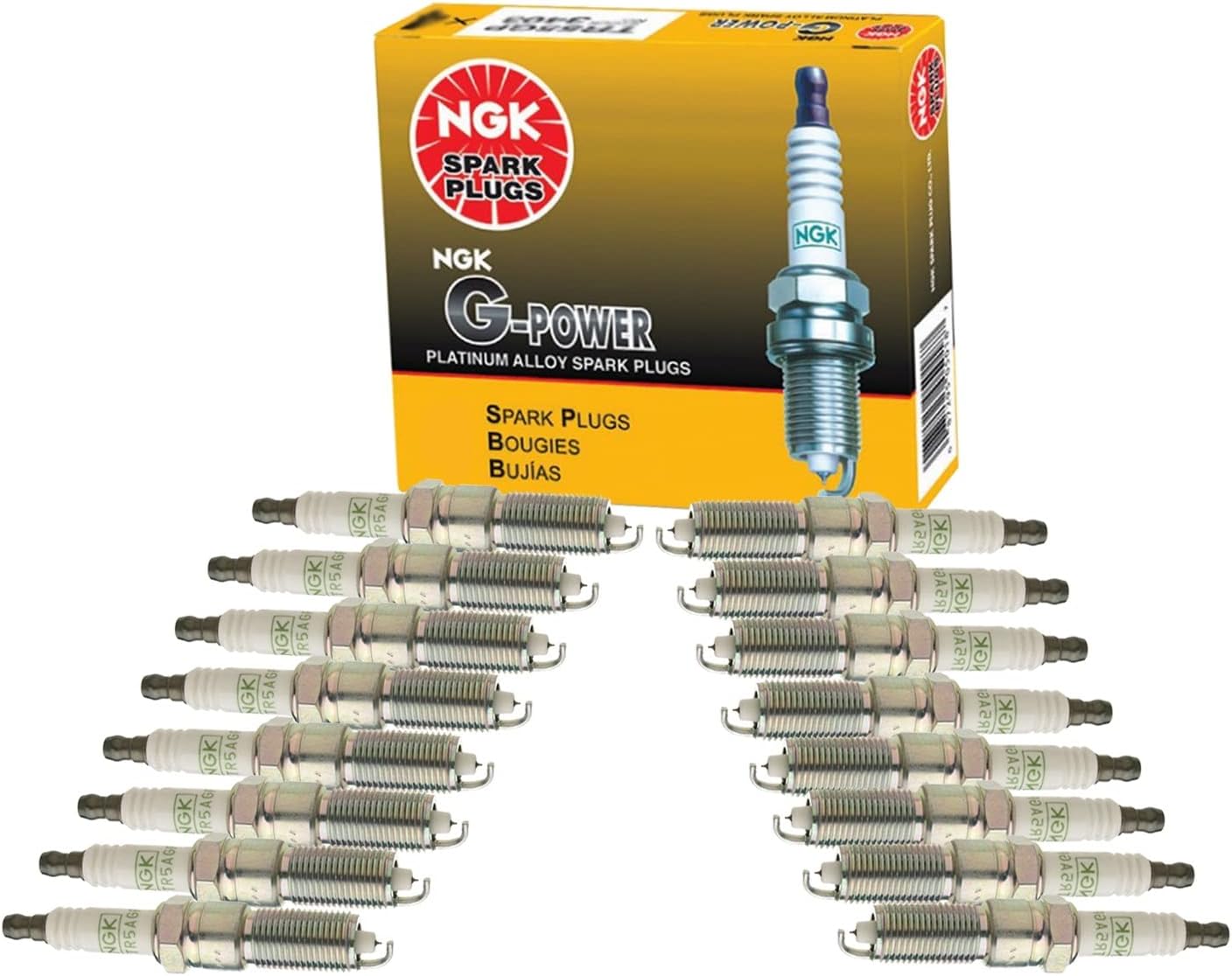 NGK Set of 16 G-Power Platinum Spark Plugs For Chrysler Dodge Jeep 6.1L V8