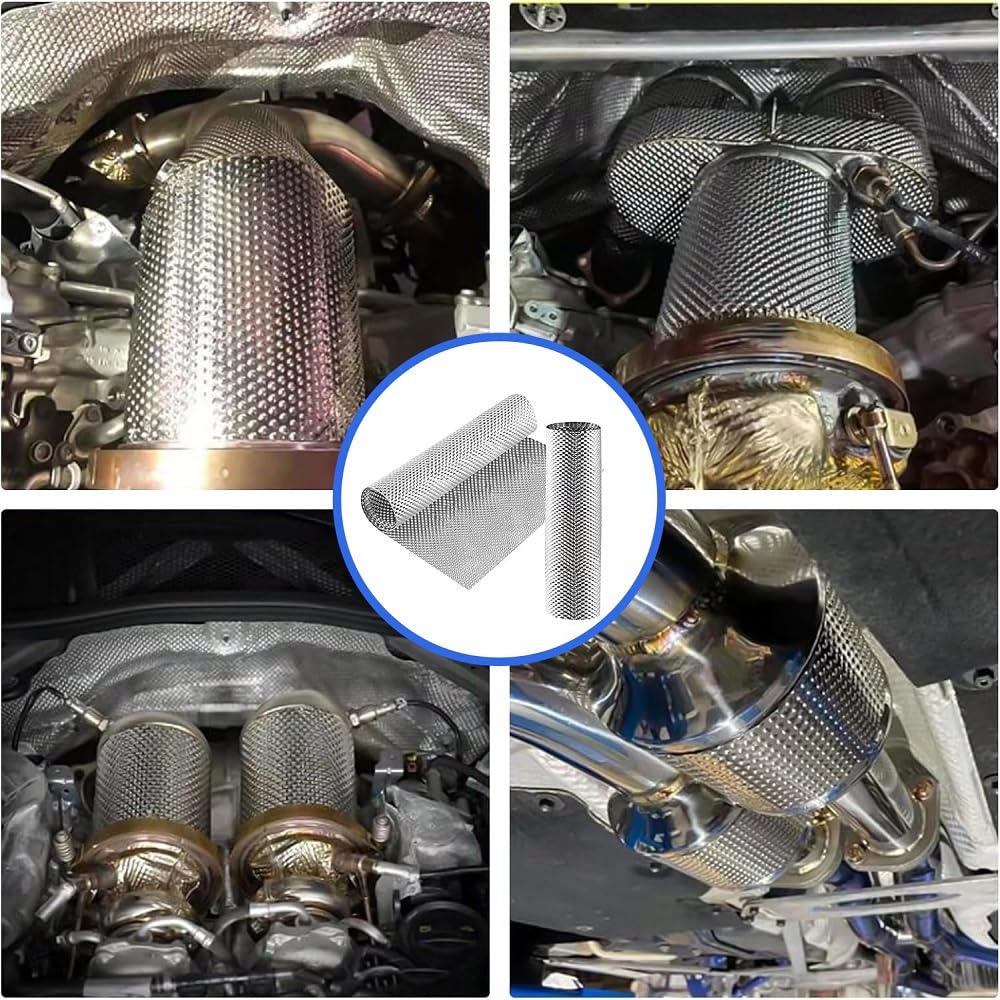 Placa de protección térmica, 200 cm x 40 cm de aluminio para deportes motorizados, aislamiento térmico del motor, protección contra el calor para coches, coches de carreras, motocicletas