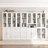 VOWNER Bookcase with Glass Doors & Drawers, 5 Tier Bookshelf with Adjustable Shelf, Modern Large Storage Display Cabinet Set for Home Office, Living Room, White (BDDB)