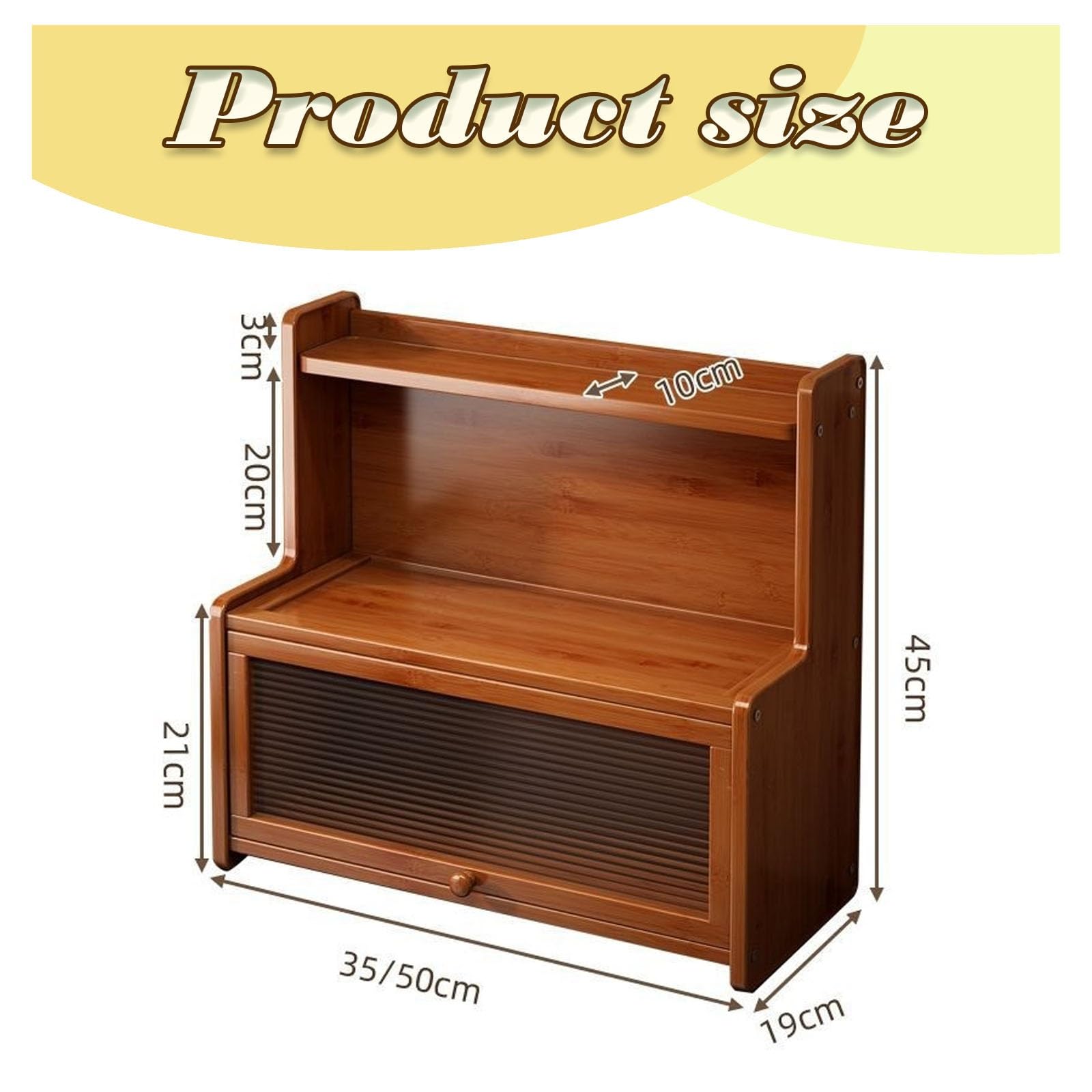Panera de bambú, contenedor de almacenamiento, organizador de cocina