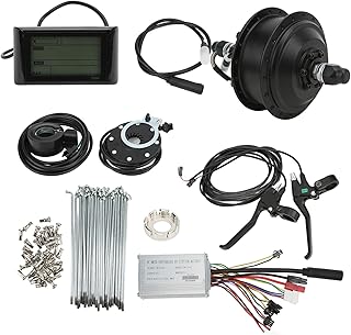 Kit de conversão de bicicleta elétrica, kit de motor de 48V 250W 15A Controlador S900 LCD Painel de tração traseira Kit de motor de cubo (para raios de aro de 28/29"/700C)