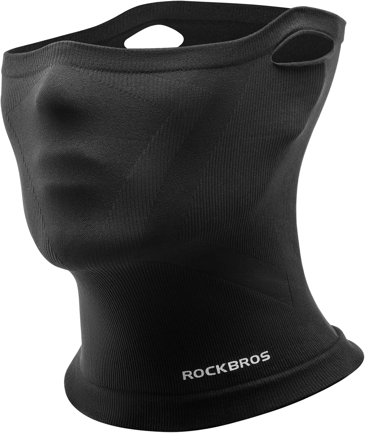 ROCKBROS Stretch Fabric Windproof Neck Gaiter & Face Mask – Thermal Breathable Half Face Cover for Men & Women, Outdoor Cycling, Skiing, Commuting, and Winter Activities