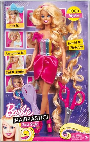 Miniatura 6 de Barbie Hairtastic - Muñeca rubia de corte y estilo