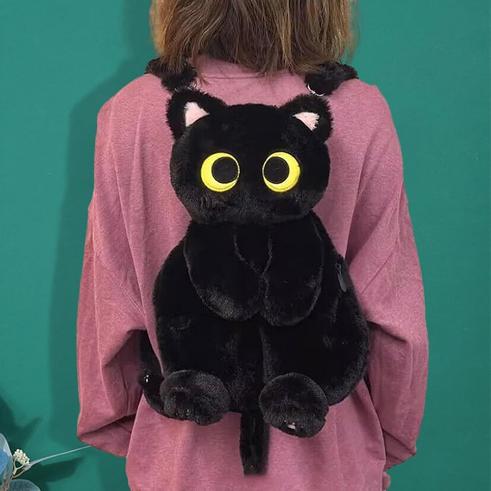 黒猫 ぬいぐるみ リュック メインクーン 黒猫 ぬいぐるみ リュック メインクーン バックパック（2025.6