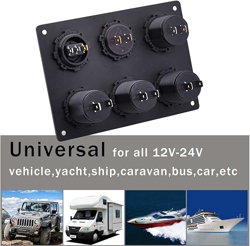 Miniatura 4 de Cllena Panel de enchufe de cigarrillos de 12 V, divisor de encendedor de cigarrillos de 3 enchufes y enchufe USB dual de 12 V 4.2 A para automóvil e