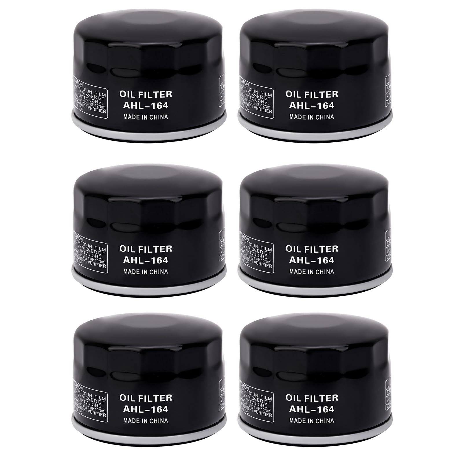 AHL- Motocicleta Filtro de Aceite oil filter,6 pieza