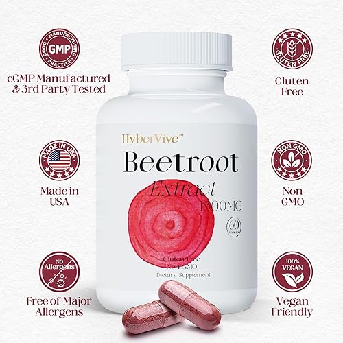 Miniatura 6 de Cápsulas de polvo de raíz de remolacha para un mejor rendimiento atlético, circulación equilibrada, apoyo hepático y salud cardíaca Sin OMG, libre
