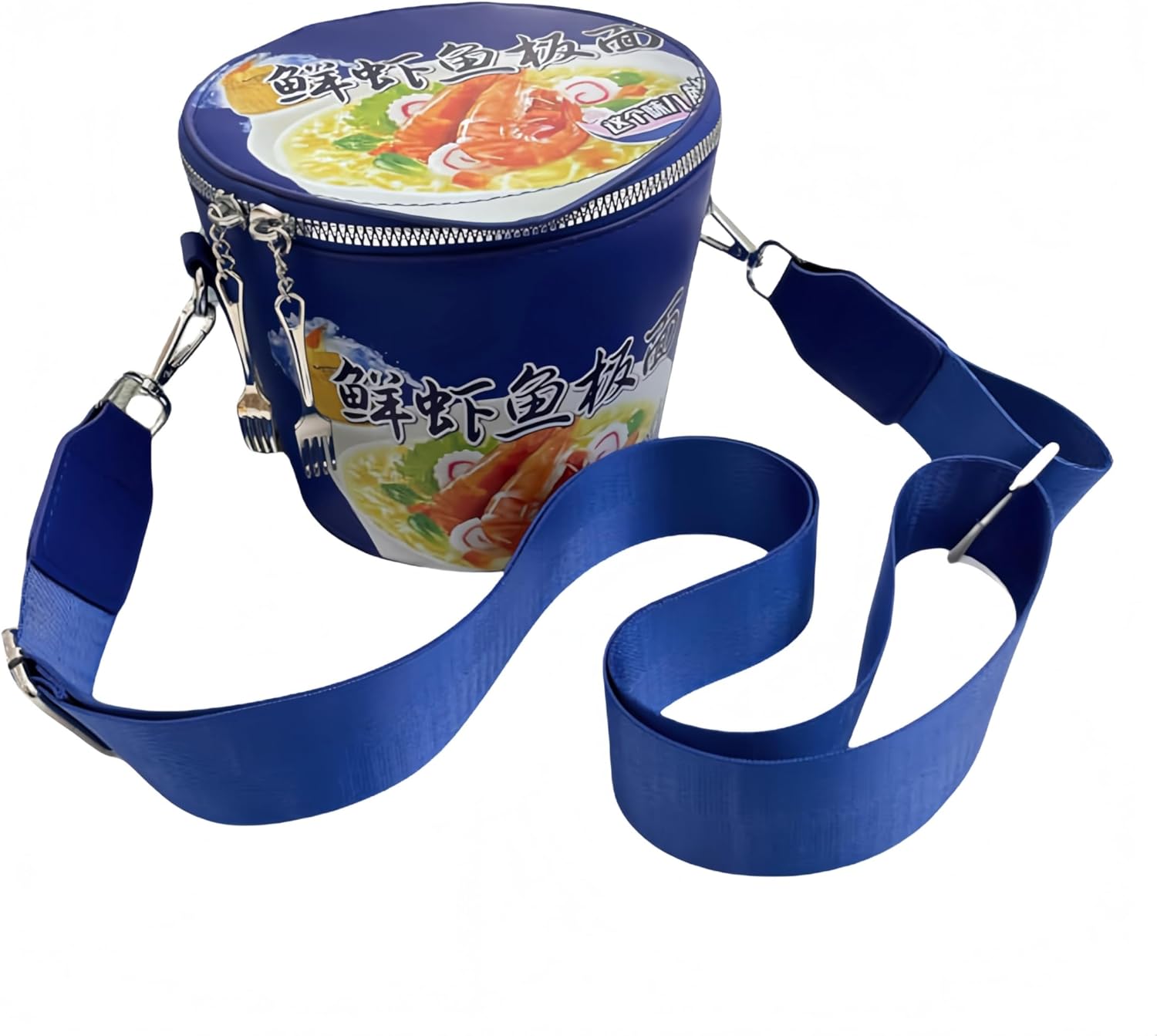 Cup Noodles Shaped Crossbody Bag - Women's Novelty Purse Quirky Shoulder Bag, Funny Pu Cylinder Handbag for Daily Outfit