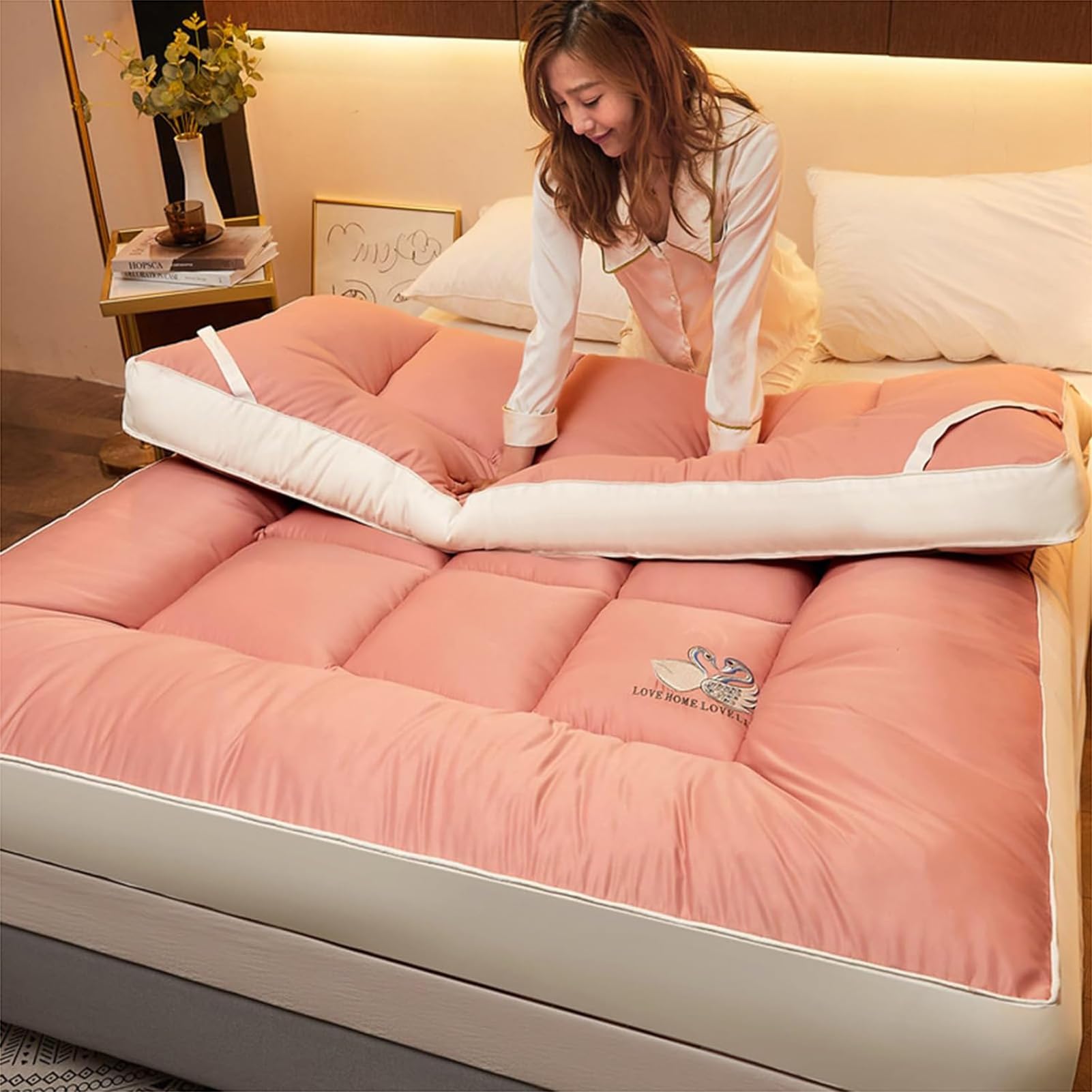 Materasso Futon Pieghevole Traspirante Materasso da Pavimento Giapponese Comodo Morbido Trapuntato Extra Spesso Letto per Gli Ospiti Letto da Campeggio,008,180 * 200cm