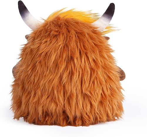 Miniatura 3 de Eukynlre Gnomos de peluche de vacas de las tierras altas, gnomos suecos de peluche, decoración de vaca escocesa, gnomos para el hogar (marrón, 8