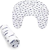 Vista 8 de Boppy - Funda de almohada para lactancia, hojas verdes orgánicas, funda única, cubierta deslizable fácil con tela 100% algodón orgánico suave