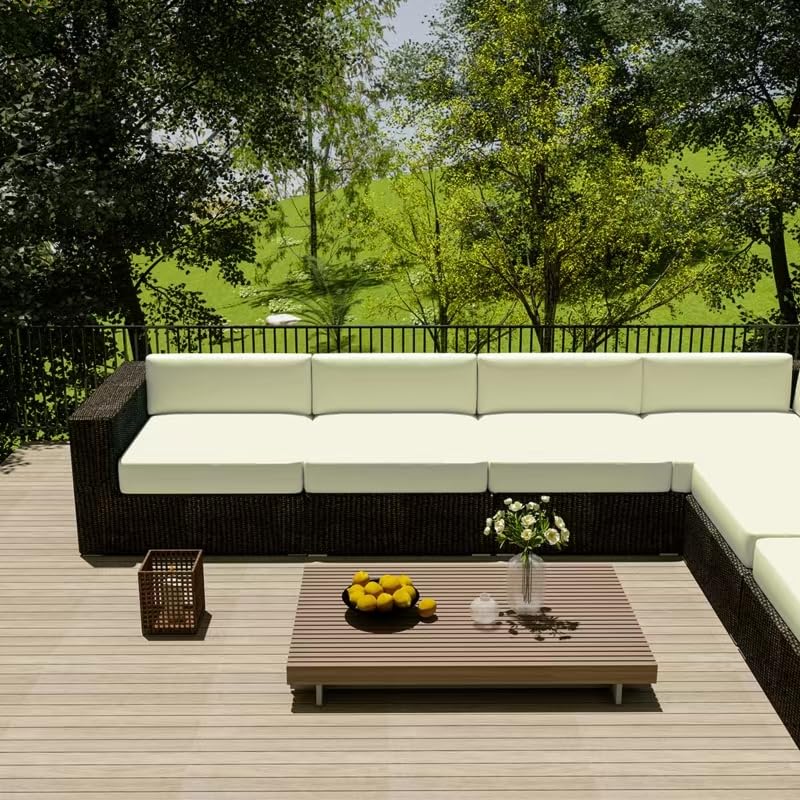 Coussin imperméable 150x50 pour banc de jardin matelas déhoussable canapé palette terrasse