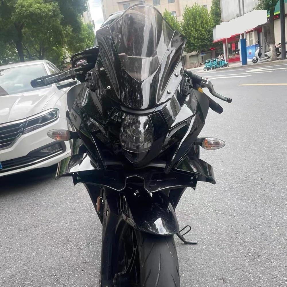 Pasuje do Bmw pasuje do Kawasaki uniwersalny motocykl Winglet aerodynamiczny spojler skrzydło z samoprzylepną dekoracyjną naklejką Włókna Boczne Owiewki Winglets
