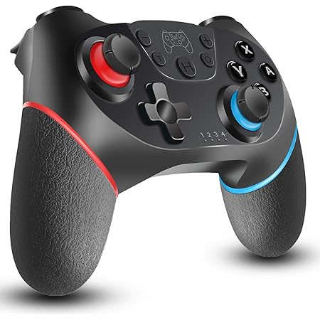 Amazon Co Jp Switch コントローラー Pro 21最新 Bluetooth接続 イヤホンジャック付き 6軸ジャイロセンサー 二重振動 連射 自動連射機能 音声機能サポート ペアリング簡単 有線 無線両用 ワイヤレス 急速充電 長持ち Echtpower ゲーム