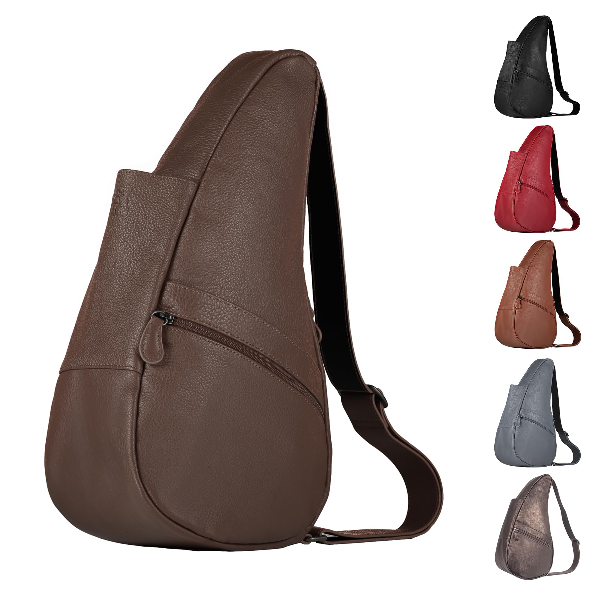 full-grain leather crossbody bag with ergonomic sling design