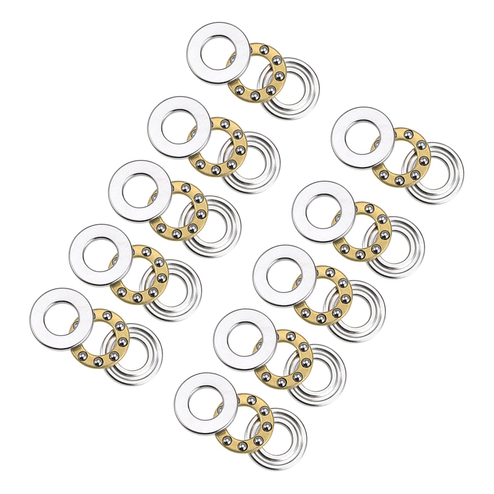 Produktbild von QUARKZMAN 4x Axial-Rillenkugellager F6-11M – 6x11x4,5 Mm, Chromstahl, Messingkäfig, P5 – Für Drehteller, Wagenheber & Werkzeugmaschinen