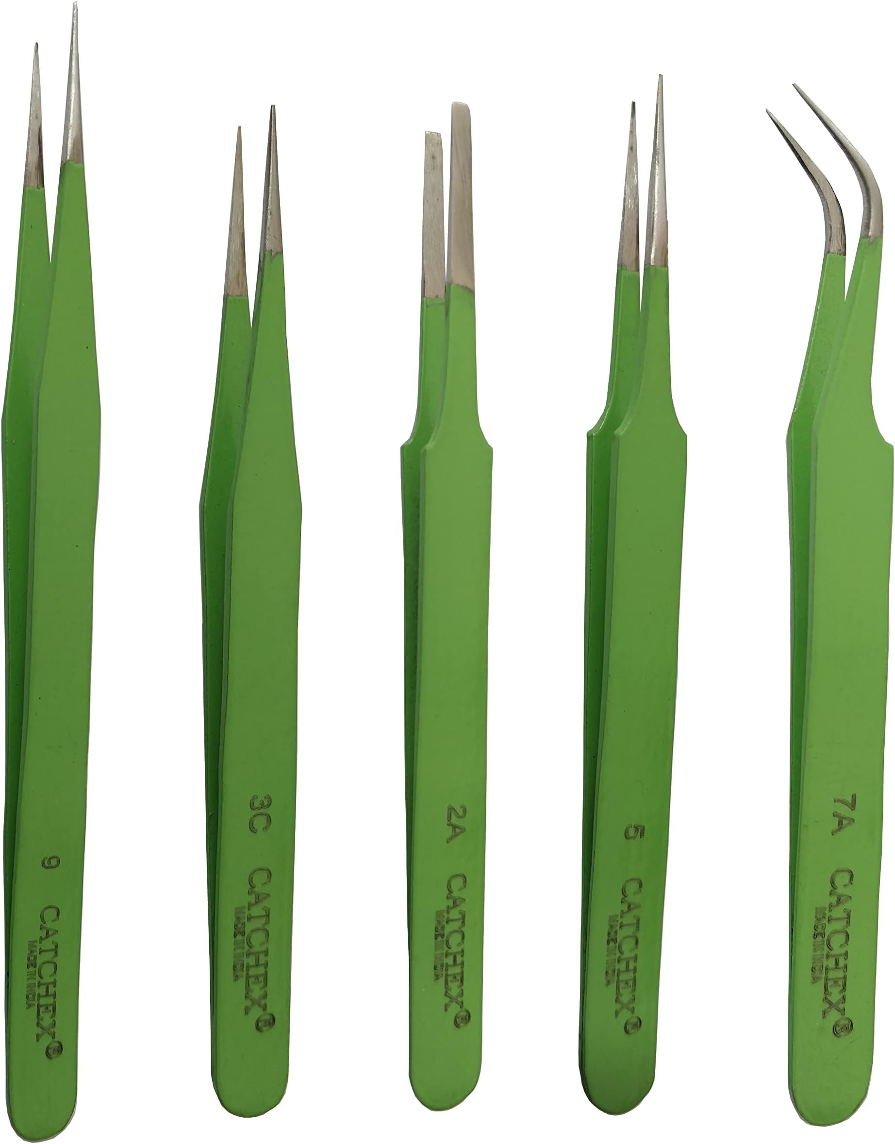 - GreenESD Safe Anti-Static Tweezers (Powder Coated, Set of 5)