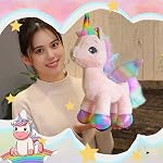 Unicorn Plush Toy,38cm/15 Unicorn Stuffed Animals for Girls and Boys ,Rainbow Unicorn Plush Doll Gift for Kids Babies Birthday Party (Pink 38cm)