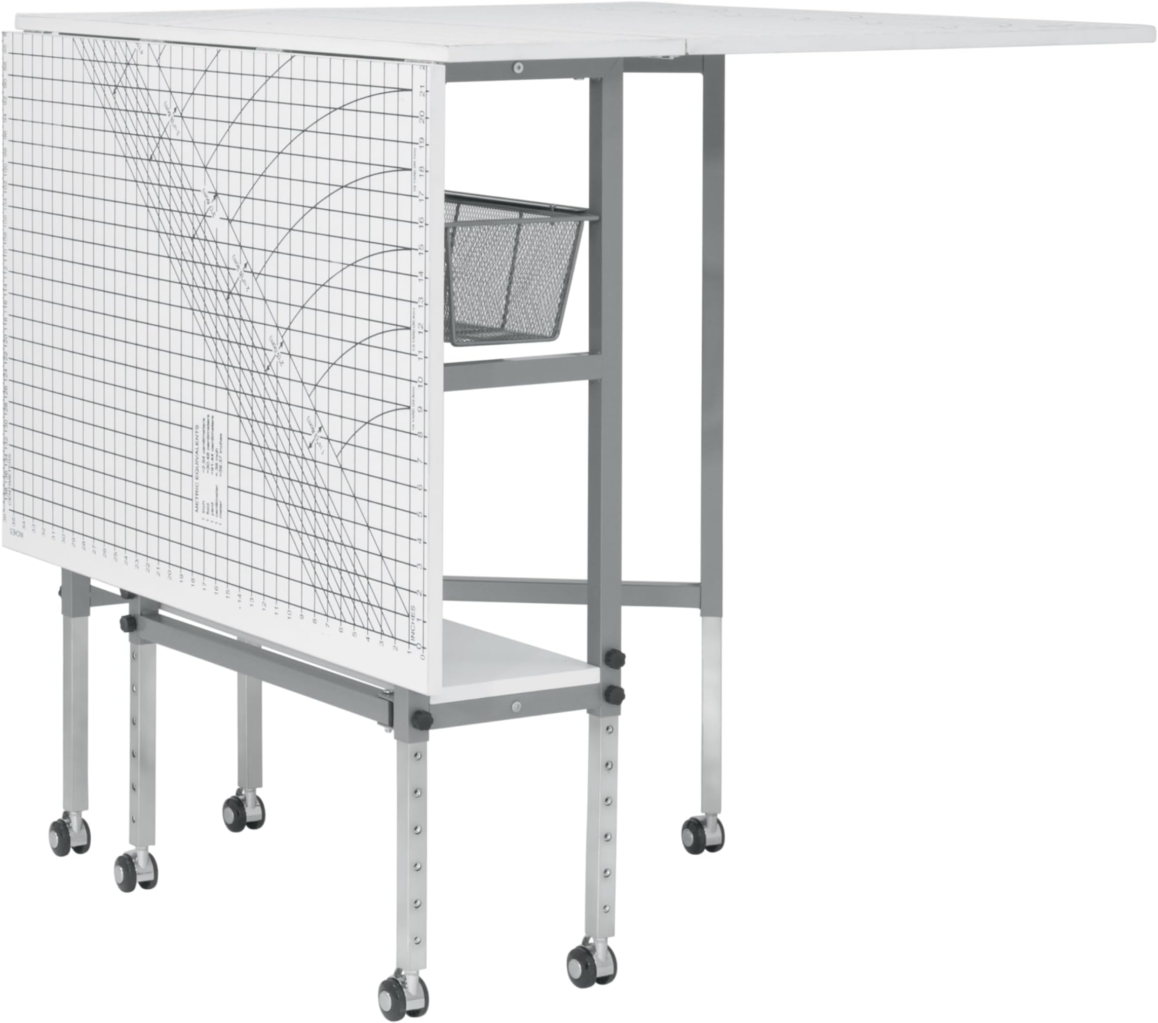 SEW Ready Cutting Table W/Grid SILVER/WHITE-13386