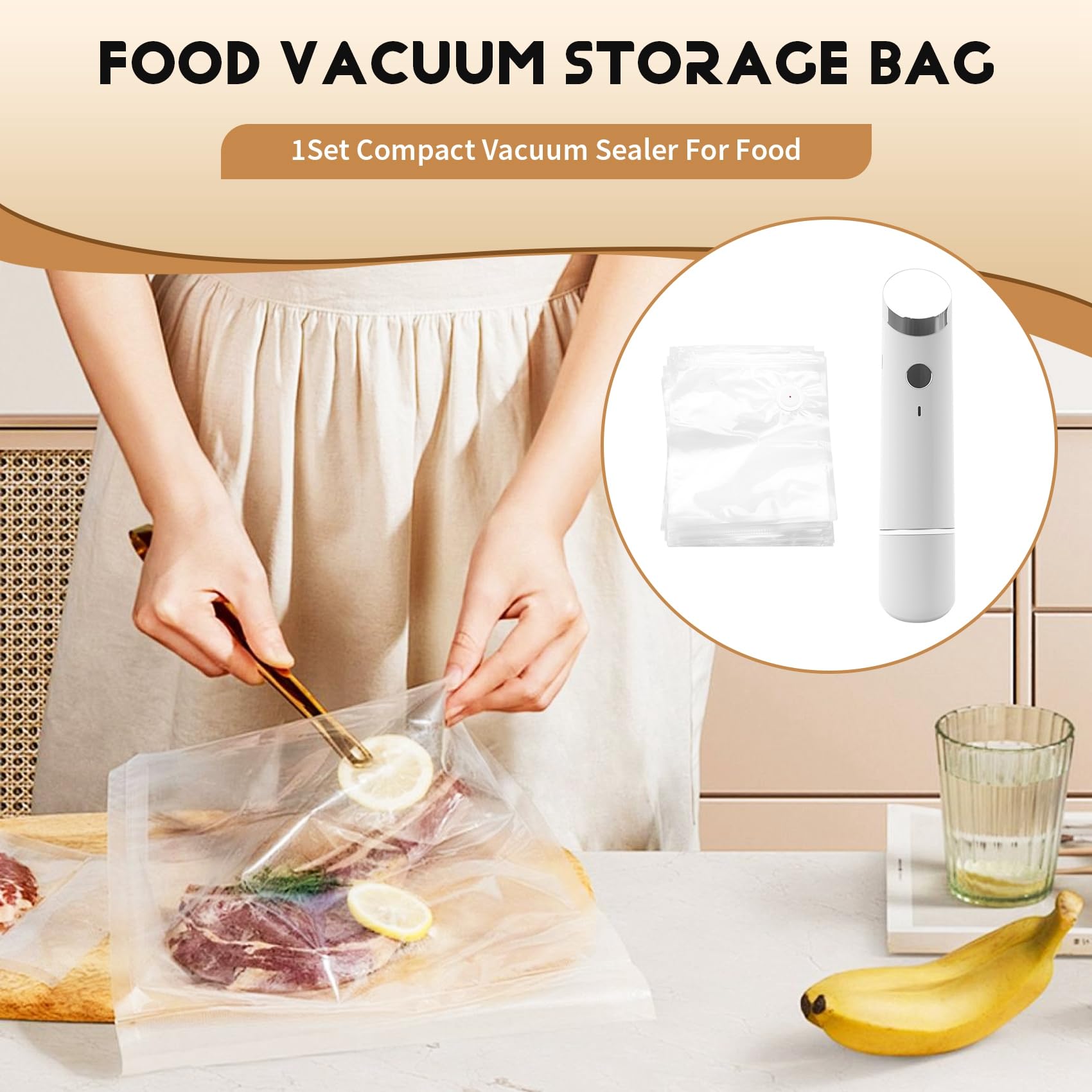 Scelleuse sous Vide Portable Puissante et pour Aliments