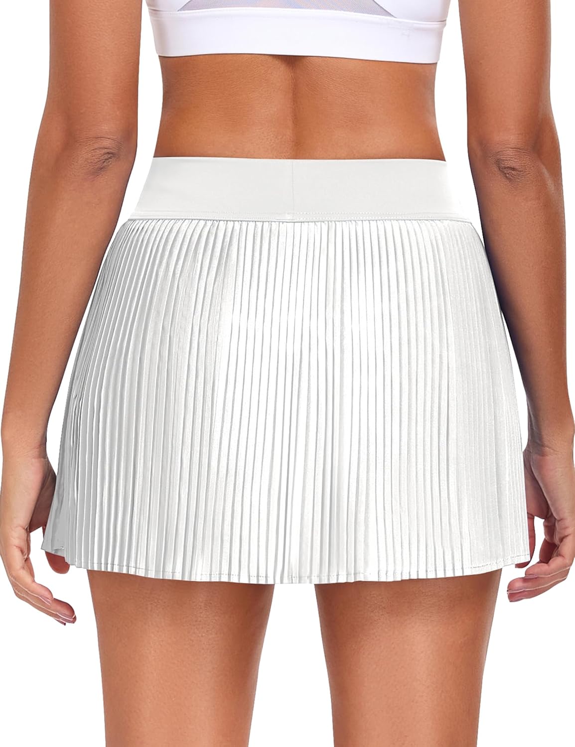 JoyGirl 13" Pleated Tennis Skirts with Shorts Women Pleated Mini Golf Skorts with Pockets High Waisted Athletic Casual Skirt - Image 6