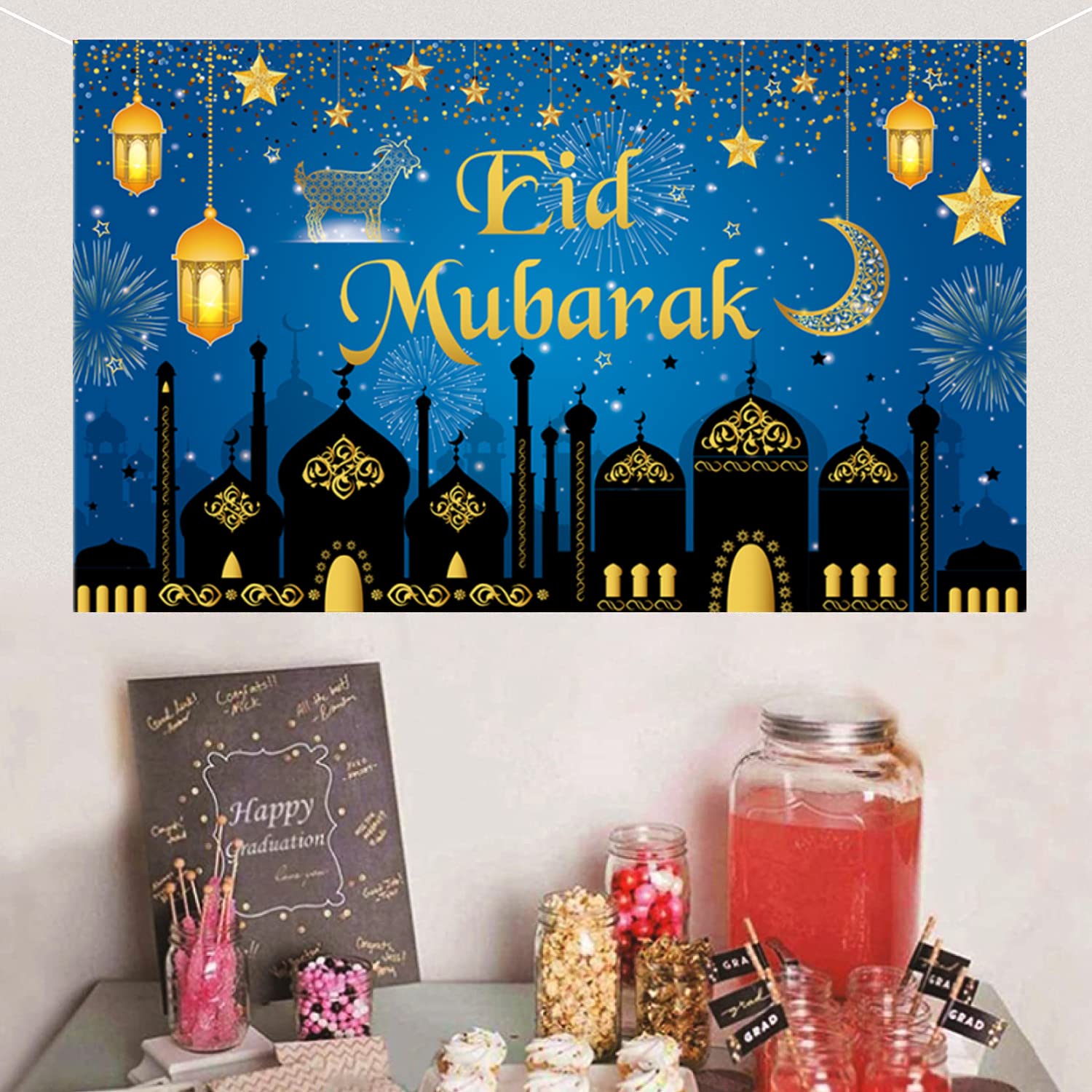 TZEKING Ramadan Mubarak achtergrond banner, decoratie banner Ramadan