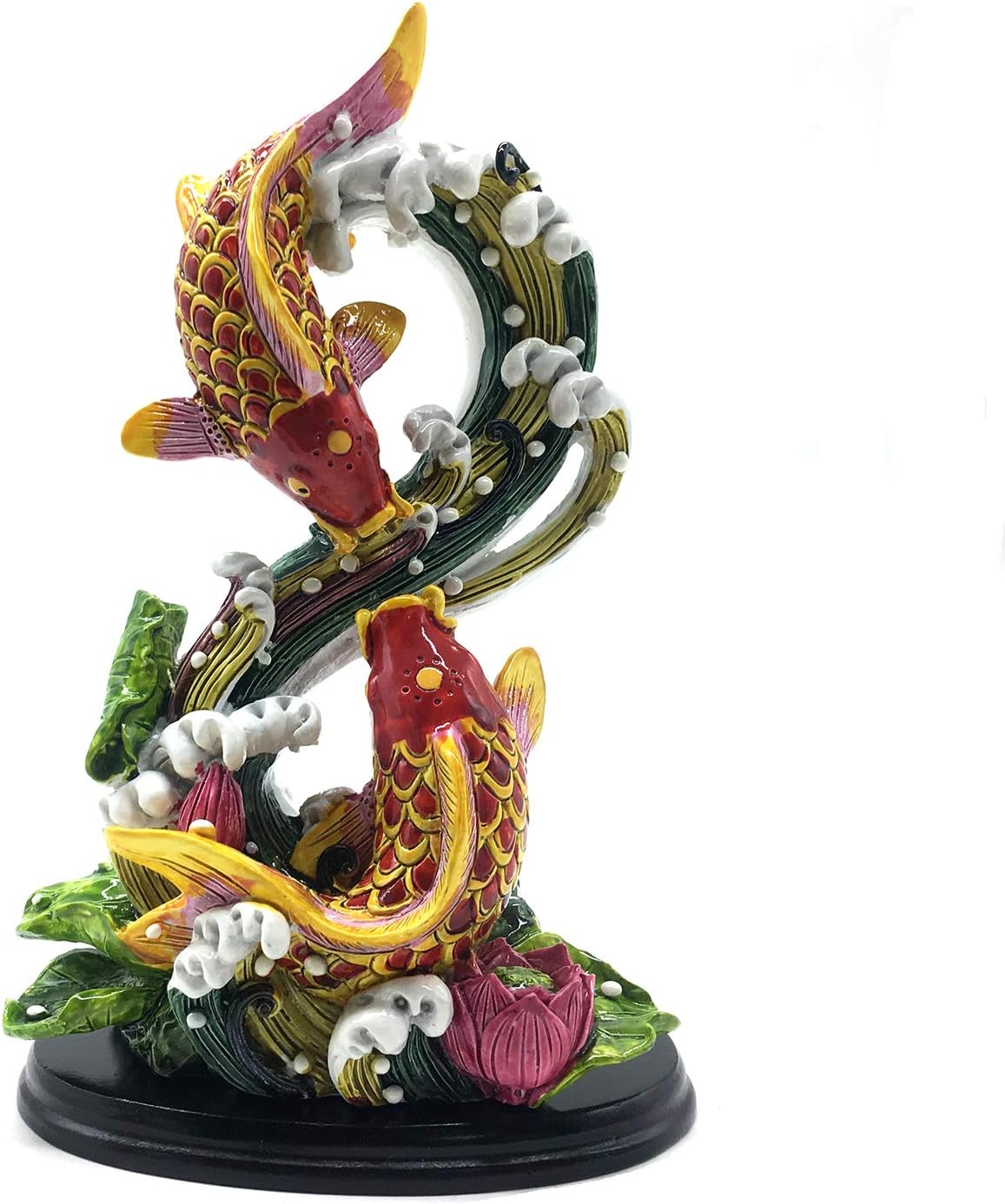 FUNSXBUG Chinese Feng Shui Fish Statue Feng Shui Decor Home Office Decoration Tabletop Decor Ornaments Good Lucky Gifts