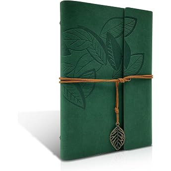 joy & inspiration pu leather notebook vintage refillable bound beautiful travel diary ring binder sketchbook vintage notebook a5 green green