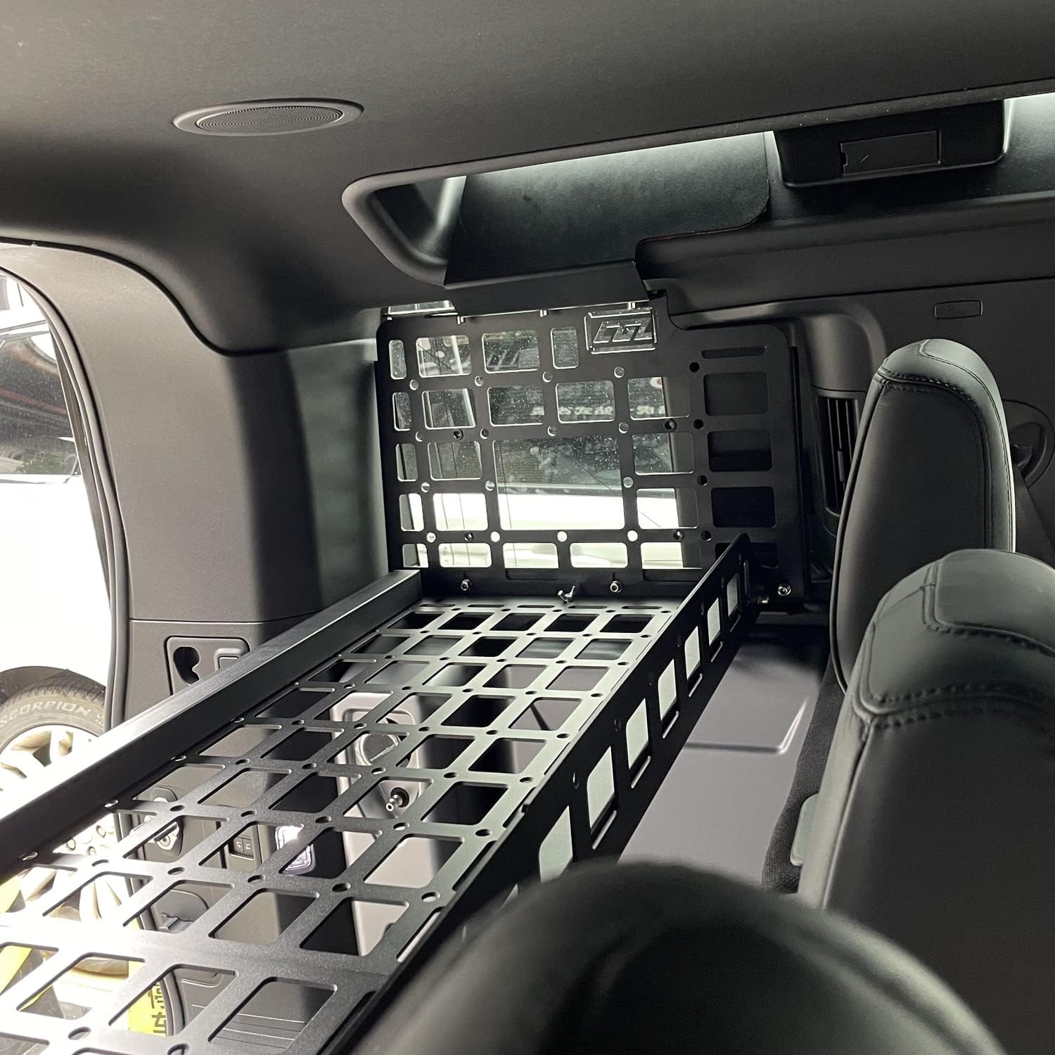 HIGH FLYING for Land Rover Defender 4dr 2020-2025 Car Accessories Modular Storage Molle Panel System Trunk Shelf Organizer Interior Cargo Rack Aluminum (Panels+Shelf)
