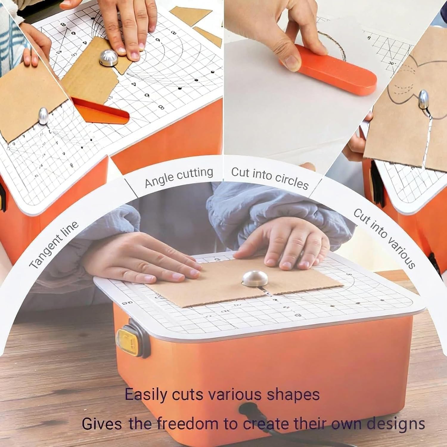 Mini Cardboard Cutting Tool, 45W Electric Cardboard Cutter, with Circle Cutting Aid, Desktop DIY Craft Machine, for 3D Models