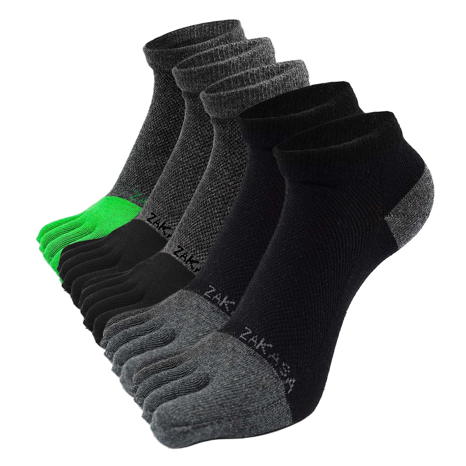 PUTUO Calzini con Dita da Sportivi per Uomo: Calze Sportive Corti Con Dita Separate Uomo Cotone Calze Running Sport Calzini Caviglia Atletici Traspirante 5 Paia