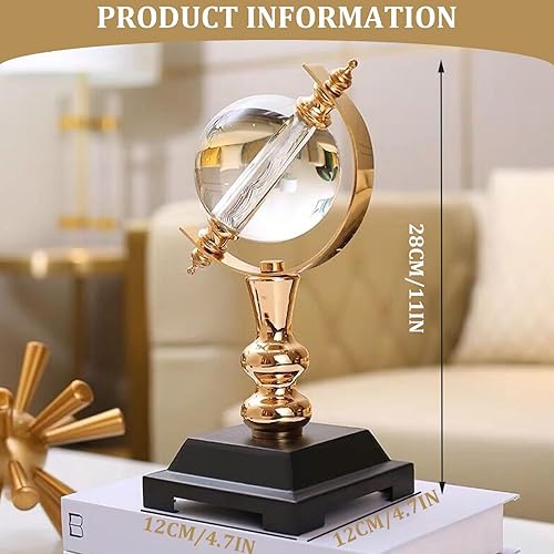 Miniatura 4 de World Globe with Crystal Sphere Stand, Luxury Desktop Decor, 11 Inch Crystal Ball for Office Home