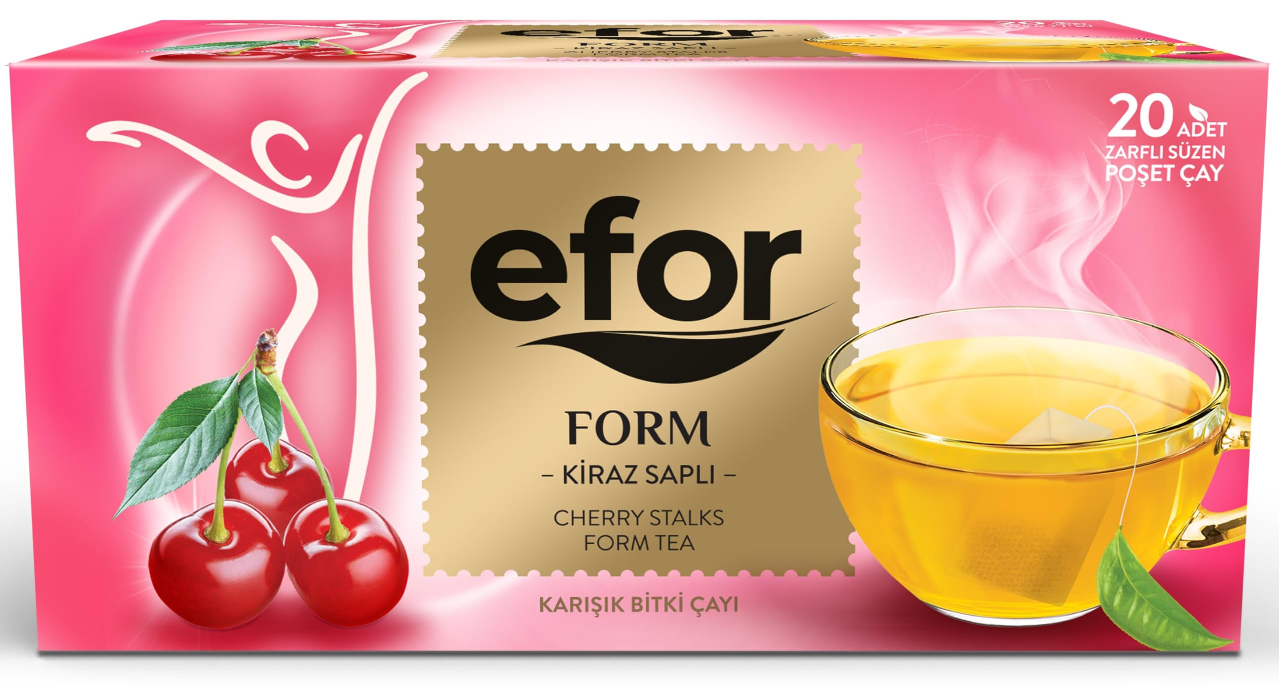 Efor Kiraz Saplı Poşet Bardak Çay 20x2 g
