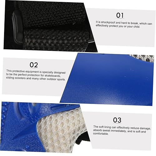 Miniatura 2 de BESPORTBLE 1 juego de rodillera de protección para niños, traje de bicicleta para niños, muñequeras para patineta, patineta, equipo para niños,