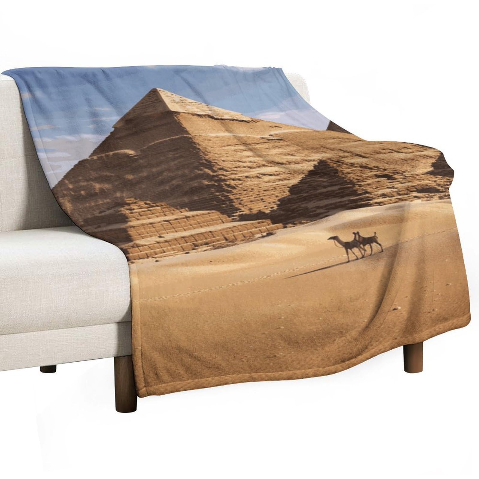Couverture flanelle douce Égypte ancienne légère canapé et pique-nique
