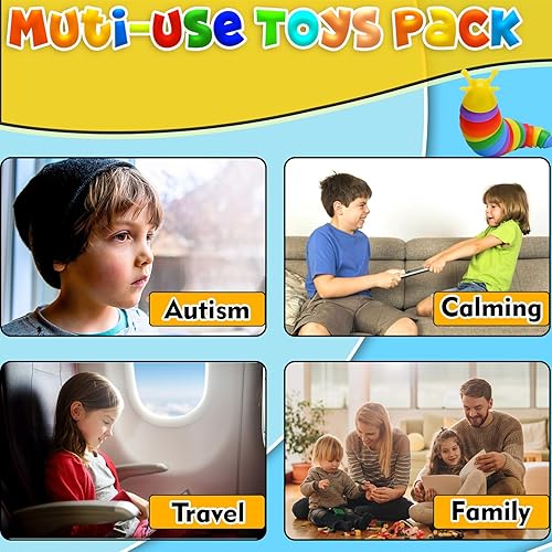 Miniatura 5 de Juguetes sensoriales para niños autistas, juguetes para ansiedad blandos con autismo, juguetes silenciosos para el aula, calma, viajes, esenciales