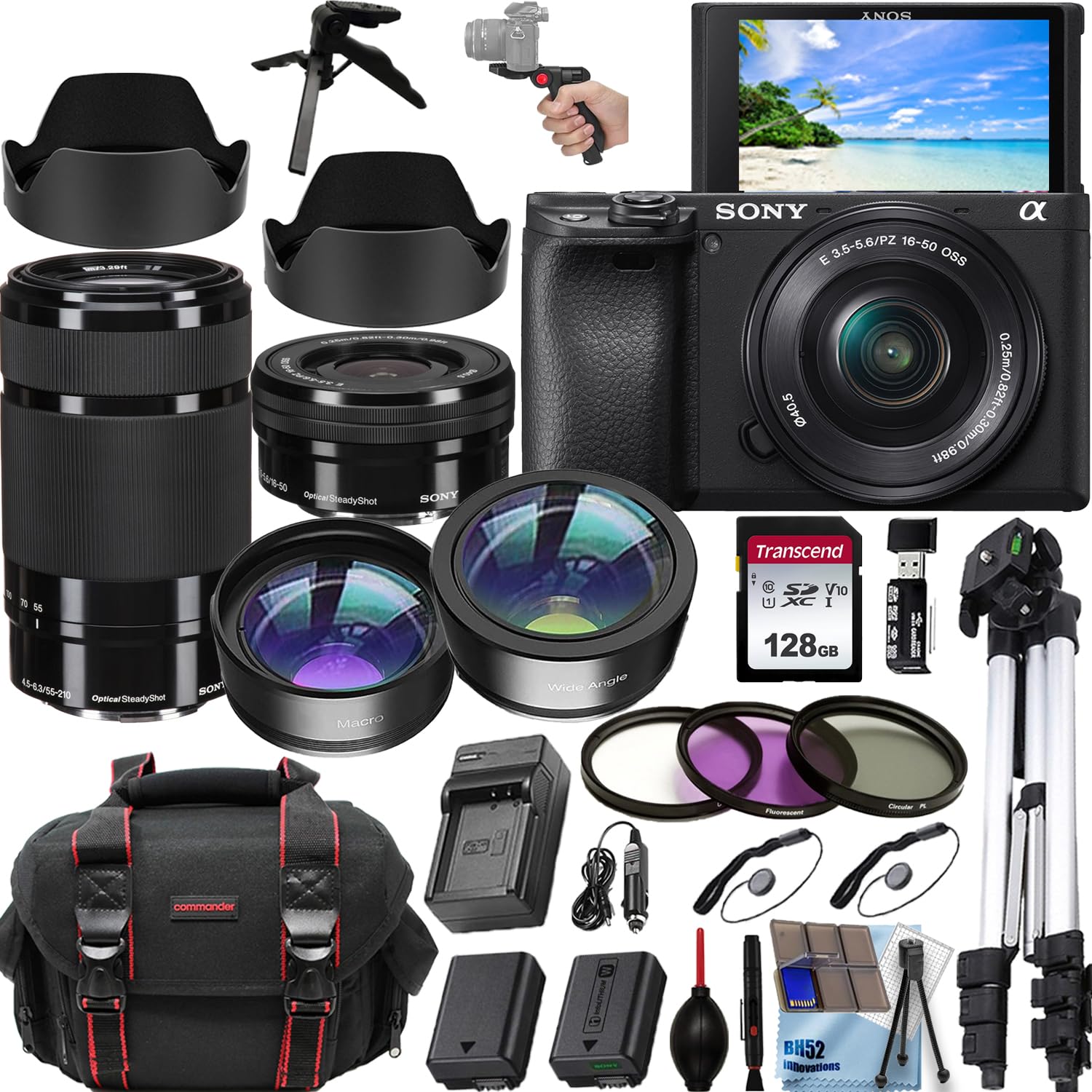 SONY α6400 4K ミラーレス E 16-50mm & 55-210mm Amazon.com : Sony a6400 4K Mirrorless Camera + 16-50mm & 55-210mm