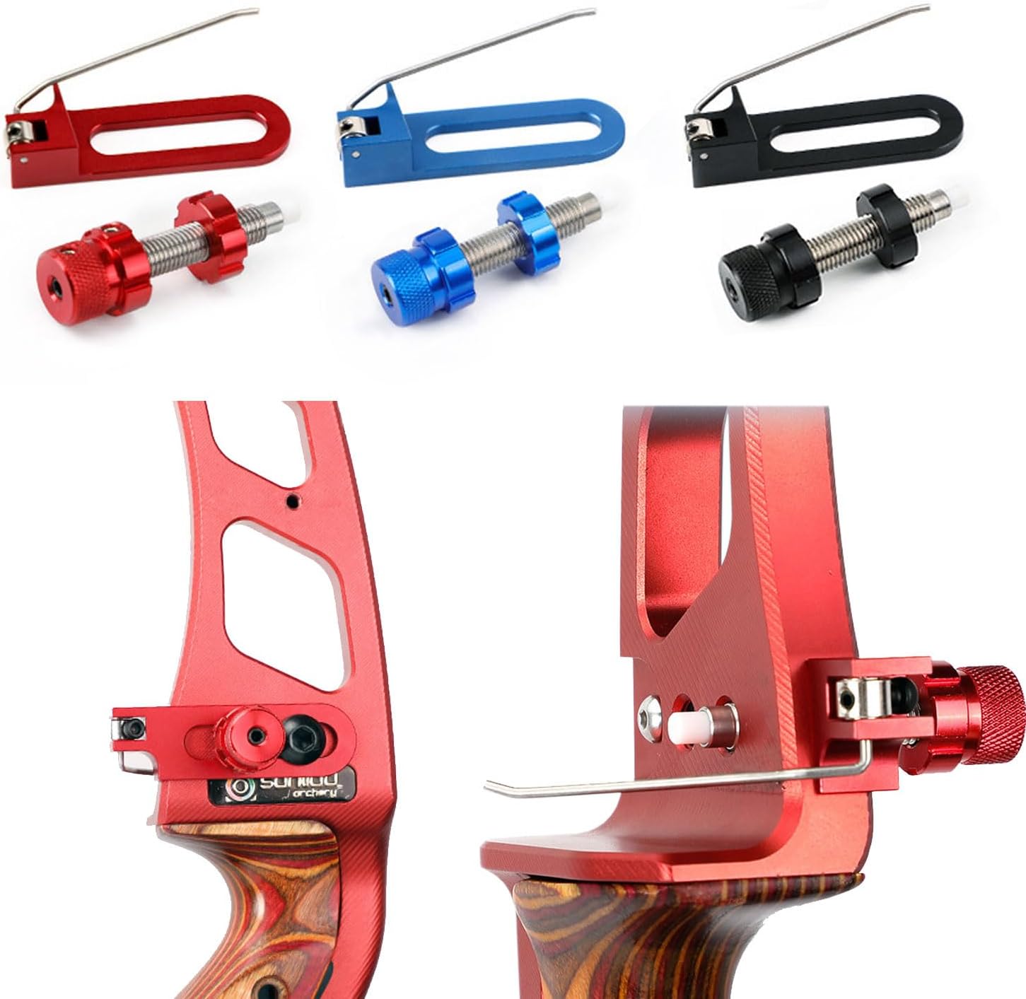 FUNTRESS Archery Cushion Plunger and Magnetic Arrow Rest Set Screw-in Pressure Button Metal Arrow Rest for Recurve Bow